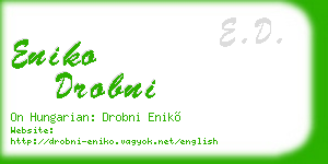 eniko drobni business card